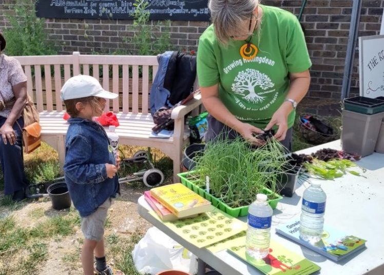 Polly our Growing Hollingdean volunteer Growing Food in Small Spaces Free Event at Hollingdean Community Centre was in June 2023