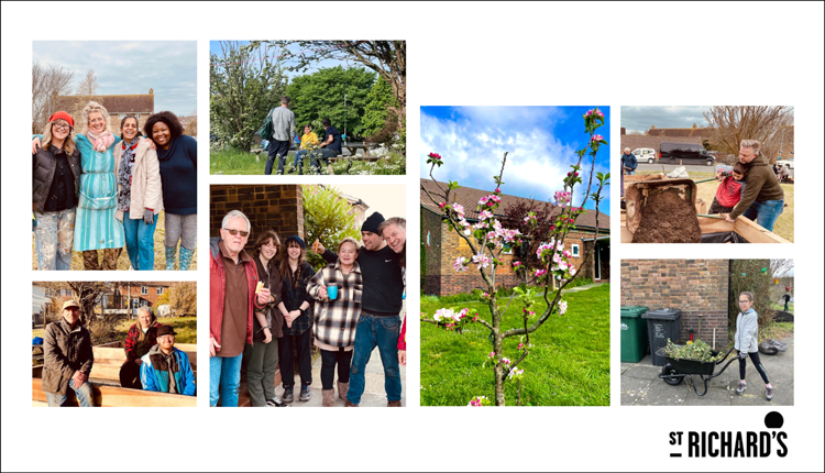 St Richard’s Church Community Garden Beale Crescent Hollingdean, with a little help from Growing Hollingdean volunteers