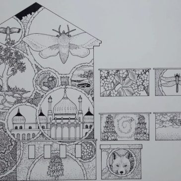 Growing Hollingdean New Shed & Flats Mural to Hide Graffiti Tagging, designed by Carl