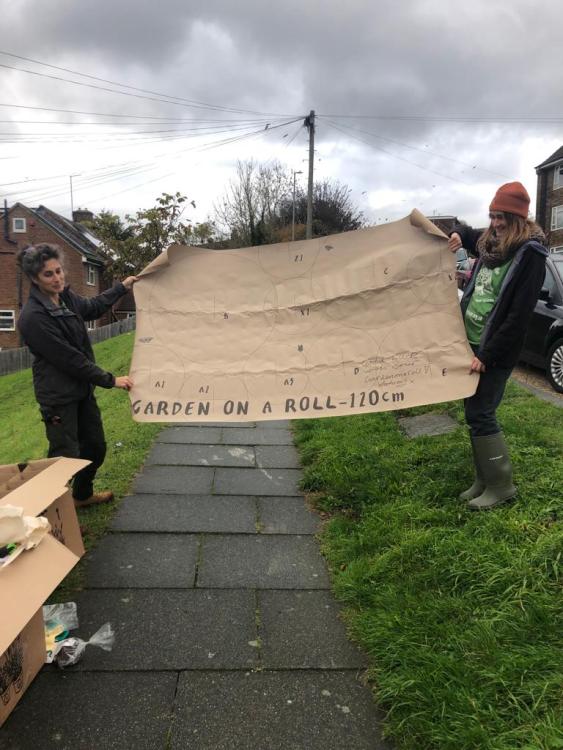 Growing Hollingdean volunteers planted a longer flowerbed on Horton Road, Sunday 12 November 2023