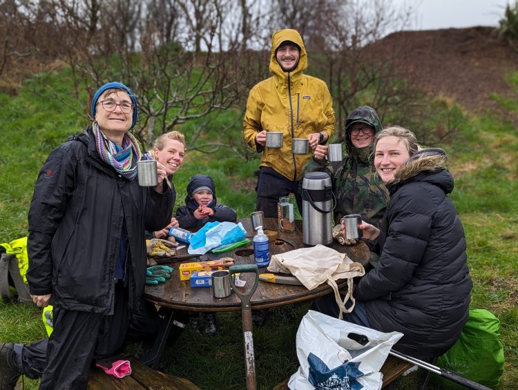 Hollingdean forest garden pond at Hollingdean Park in February, 2024