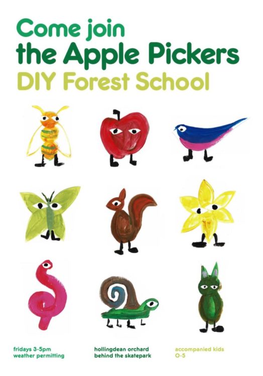 Apple Pickers DIY Forest School, Hollingdean Community Orchard Fridays 2-5pm, 0-5 year olds