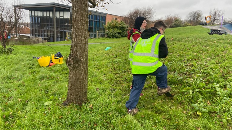 Growing Hollingdean volunteers seen planting 1st December 2024