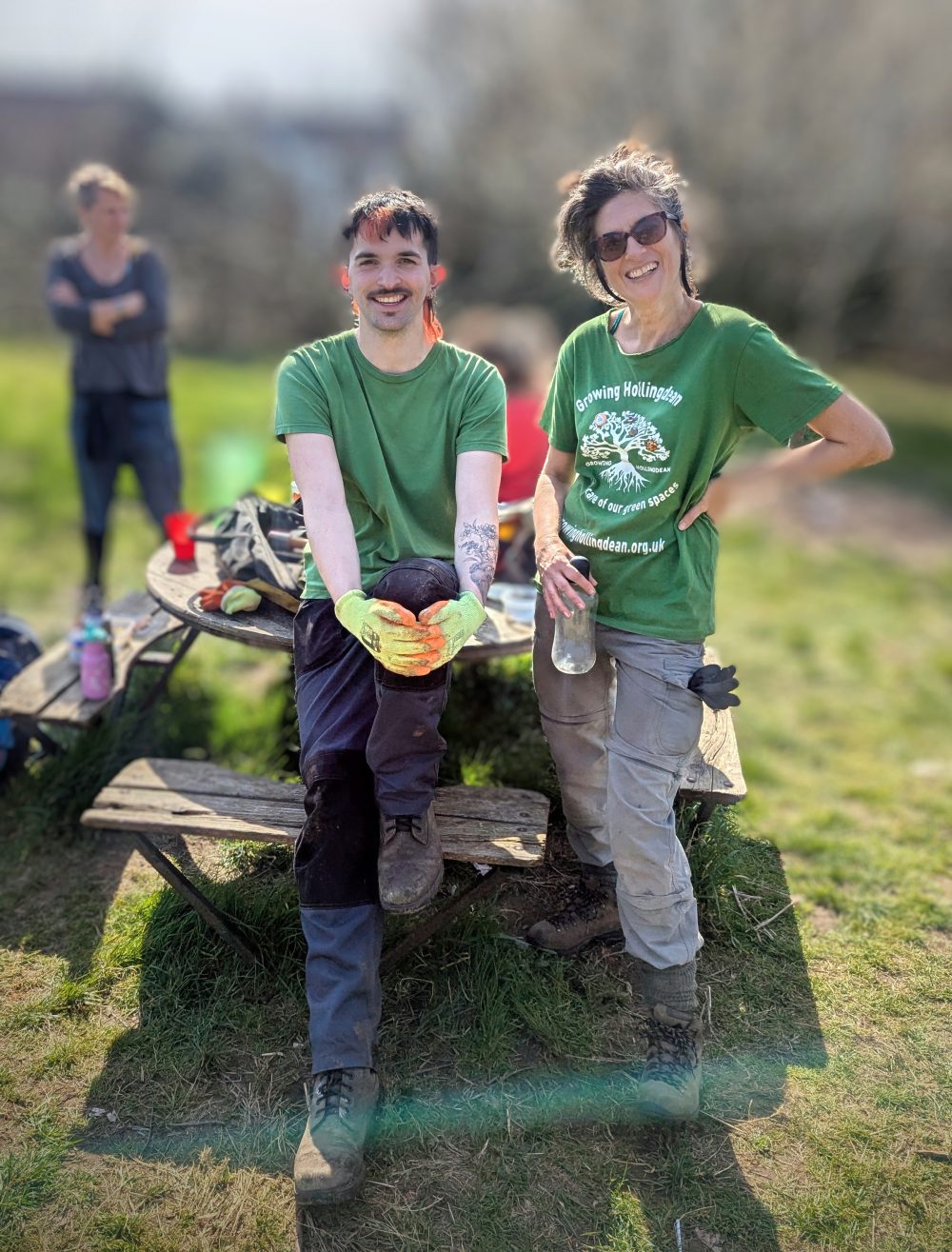 Volunteers planted a new edible forest garden at Hollingdean Park Community Orchard, March 2025