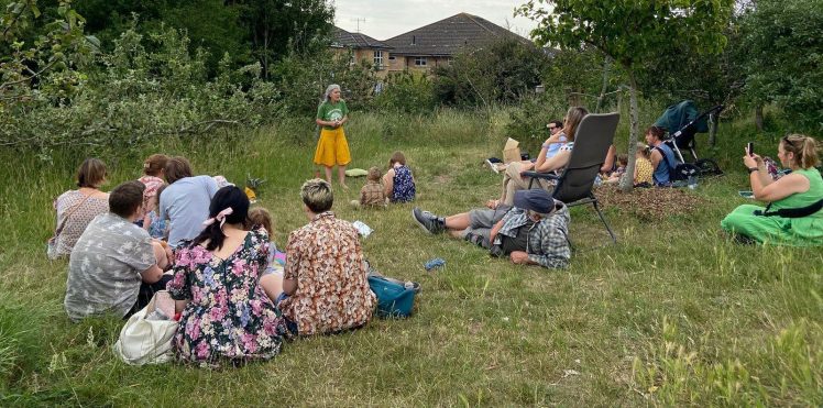 Thank you to Yanet, Biologist and Shelia, storyteller, A bee themed storytelling at Hollingdean Community Orchard and Forest Garden, June 2025