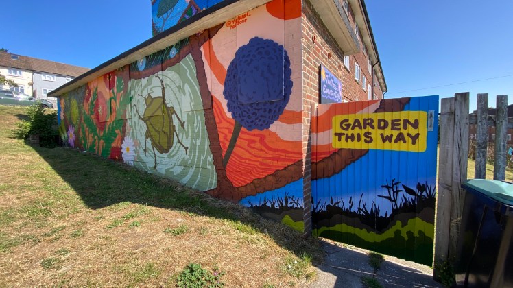 Two Tree Community Garden Mural finished June 2025