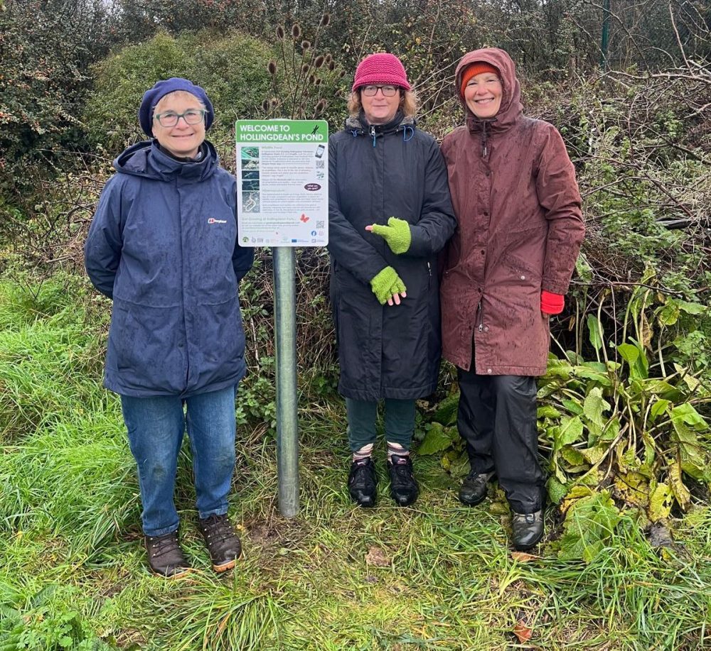 Entrance Map , Forest Garden and Pond Sign installed in Hollingdean Park, December 2025 with the help of Growing Hollingdean Volunteers