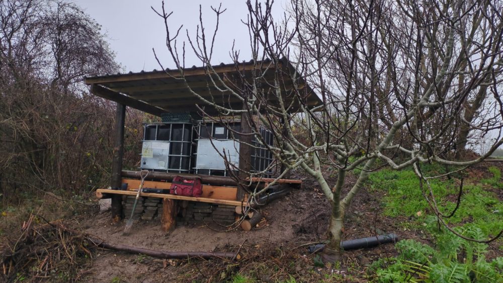 Water Capture built for the Forest Garden in December 2025