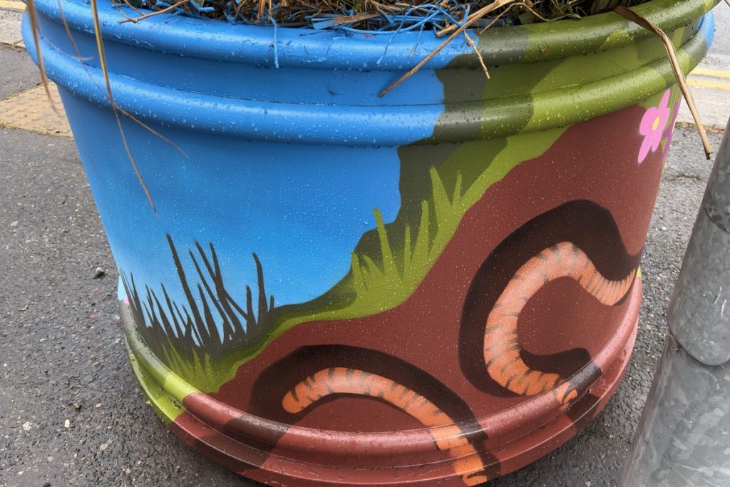 Hollingdean's iconic murals have now been added to the four planters in The Dip. May 2026
